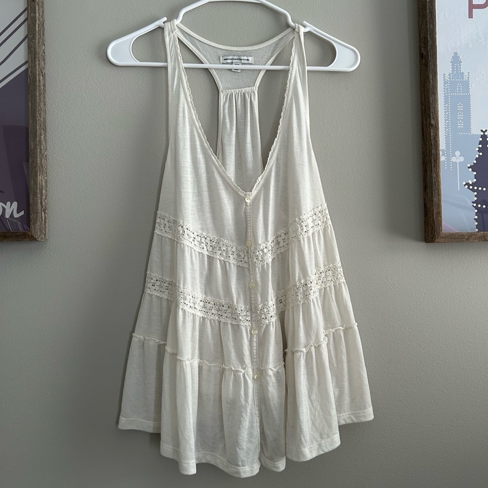 White American Eagle Tank Top